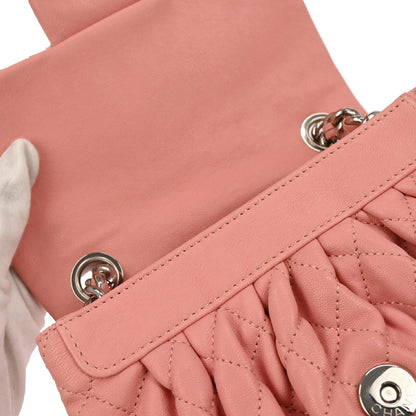 Chanel Pink Calfskin Chain Around Shoulder Bag