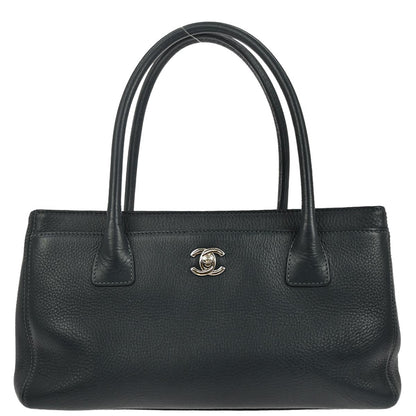 Chanel Navy Deerskin Executive Cerf Tote Bag