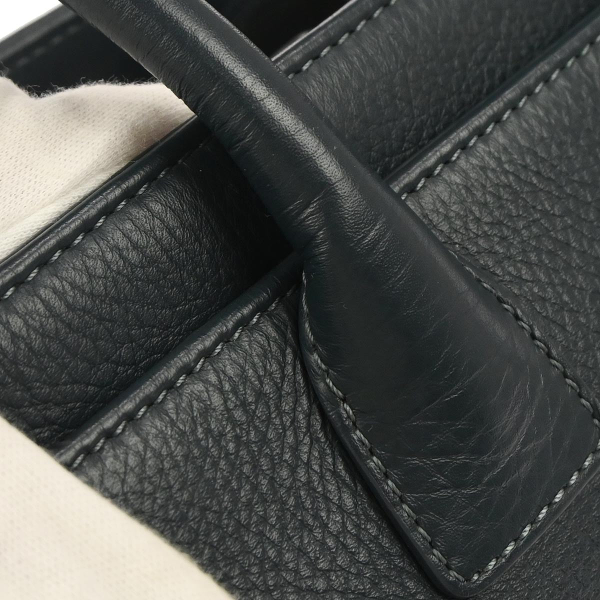 Chanel Navy Deerskin Executive Cerf Tote Bag