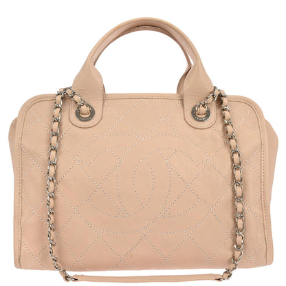 Chanel Light Pink Caviar Skin Bowling Bag