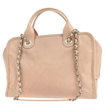 Chanel Light Pink Caviar Skin Bowling Bag