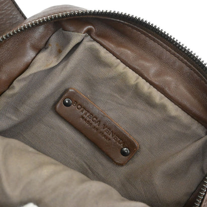 Bottega Veneta Brown Calfskin Intrecciato Shoulder Bag