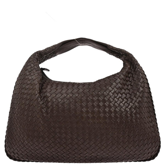 Bottega Veneta Brown Lambskin Intrecciato Hobo Handbag