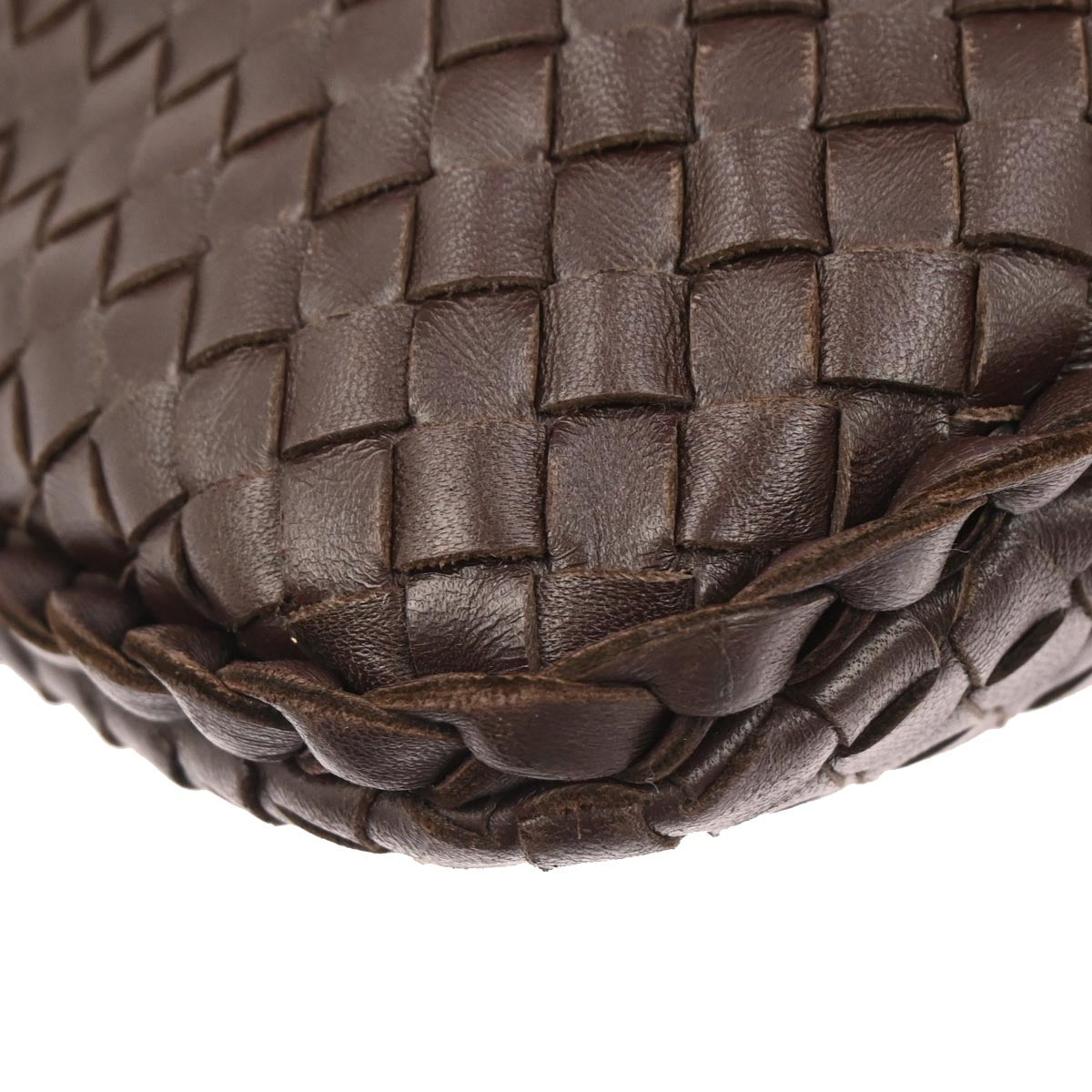 Bottega Veneta Brown Lambskin Intrecciato Hobo Handbag