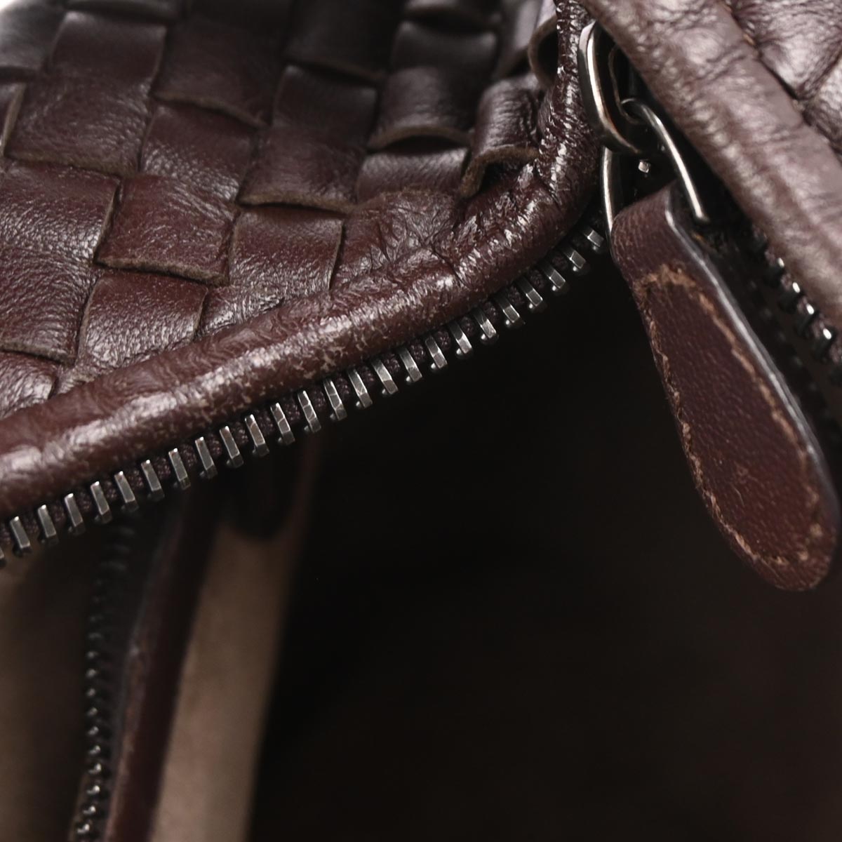 Bottega Veneta Brown Lambskin Intrecciato Hobo Handbag