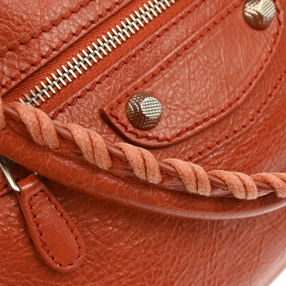 Balenciaga Red Lambskin City Medium 2way Shoulder Handbag