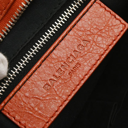 Balenciaga Red Lambskin City Medium 2way Shoulder Handbag