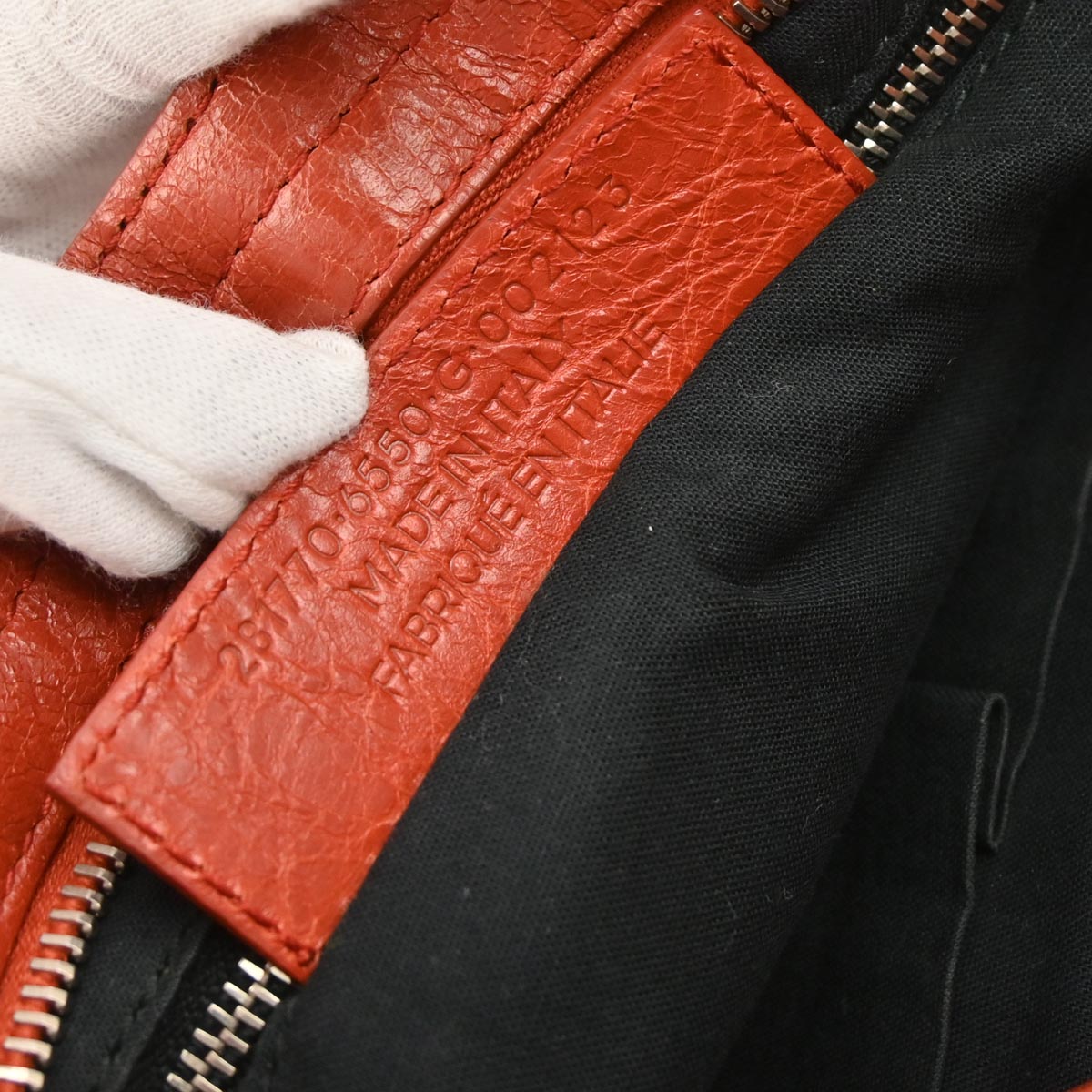 Balenciaga Red Lambskin City Medium 2way Shoulder Handbag