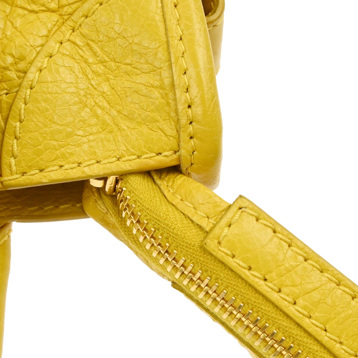Balenciaga Yellow Lambskin The City Mini 2way Shoulder Handbag