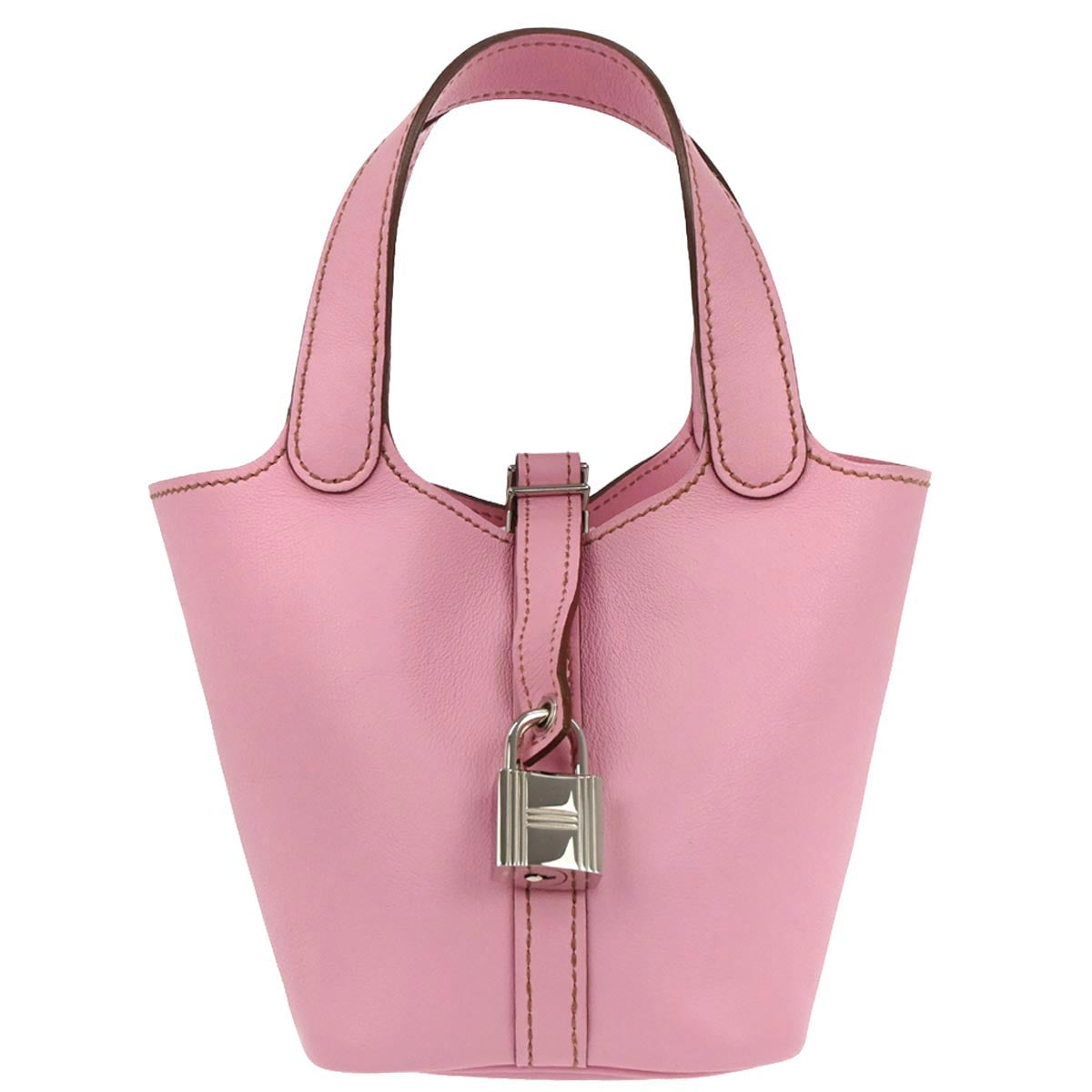 Hermes Pink Swift Picotin Lock 14 Micro Handbag