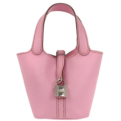 Hermes Pink Swift Picotin Lock 14 Micro Handbag
