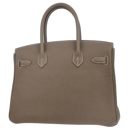 Hermes Etoupe Gray Togo Birkin 30 Handbag