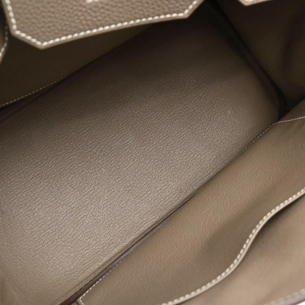 Hermes Etoupe Gray Togo Birkin 30 Handbag