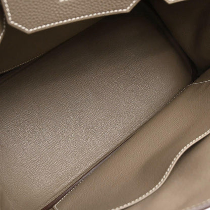 Hermes Etoupe Gray Togo Birkin 30 Handbag
