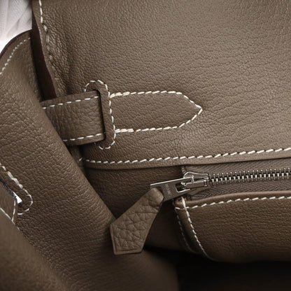 Hermes Etoupe Gray Togo Birkin 30 Handbag