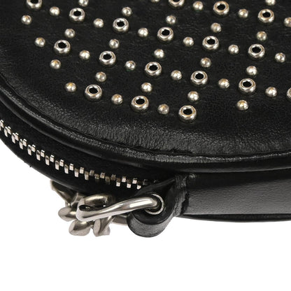 Saint Laurent Black Leather Love Heart Shoulder Bag