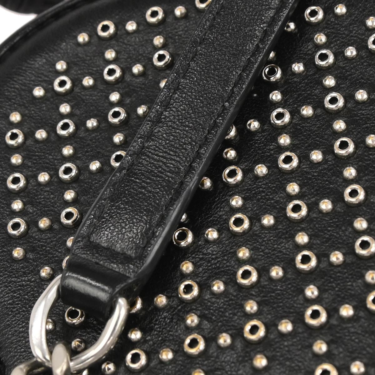 Saint Laurent Black Leather Love Heart Shoulder Bag