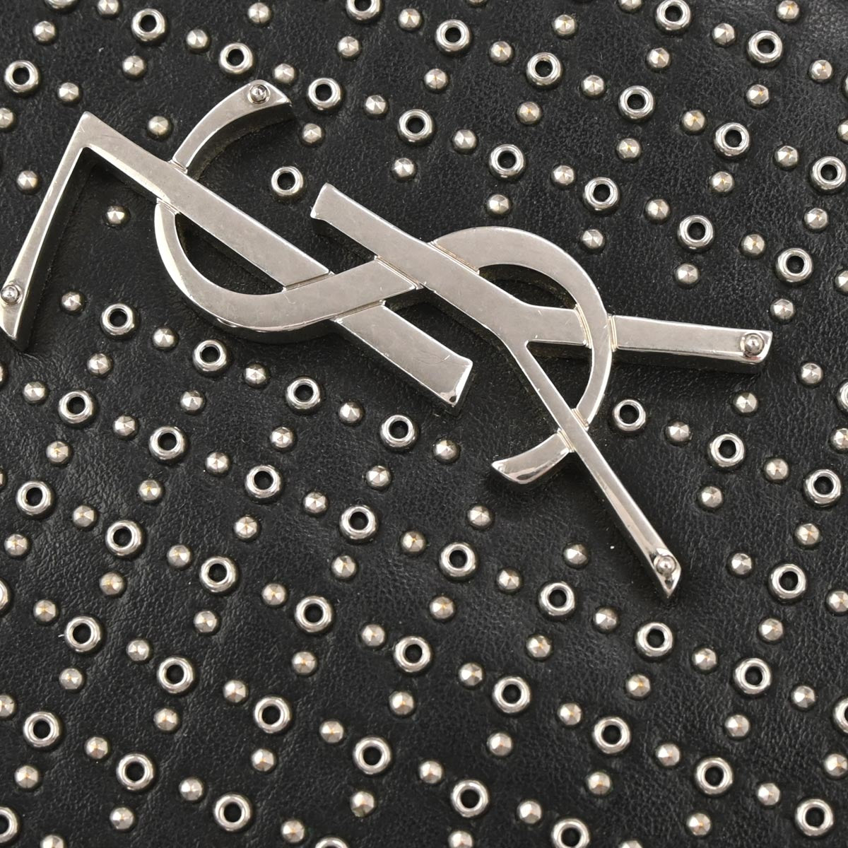 Saint Laurent Black Leather Love Heart Shoulder Bag