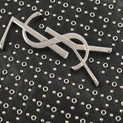 Saint Laurent Black Leather Love Heart Shoulder Bag