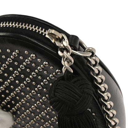 Saint Laurent Black Leather Love Heart Shoulder Bag