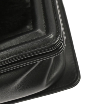 Boy Chanel Black Fur Lambskin Small 2way Shoulder Handbag