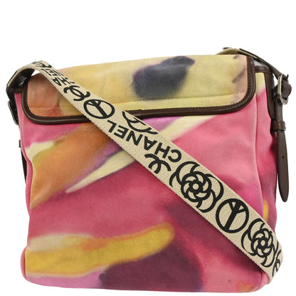 Chanel 2014-2015 Multicolor Suede Flower Power Messenger Bag
