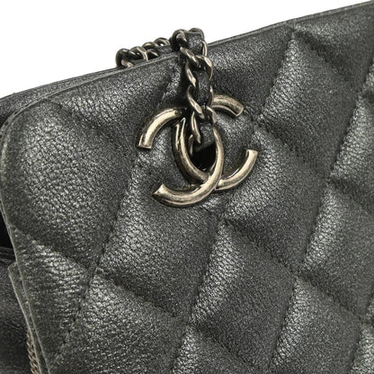 Chanel 2015-2016 Metallic Blue Calfskin Paris-Salzburg CC Eyelet Tote Bag