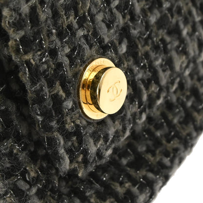 Chanel Black Tweed Double Sided Shoulder Bag