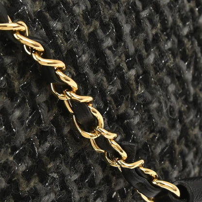 Chanel Black Tweed Double Sided Shoulder Bag