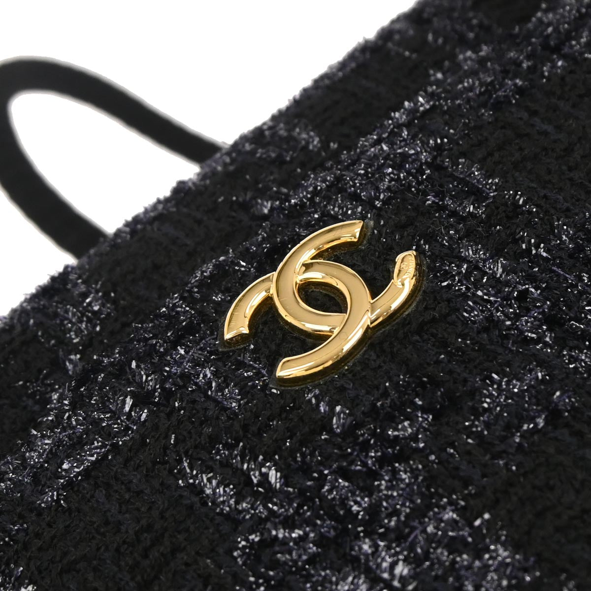 Chanel Black Tweed Double Sided Shoulder Bag