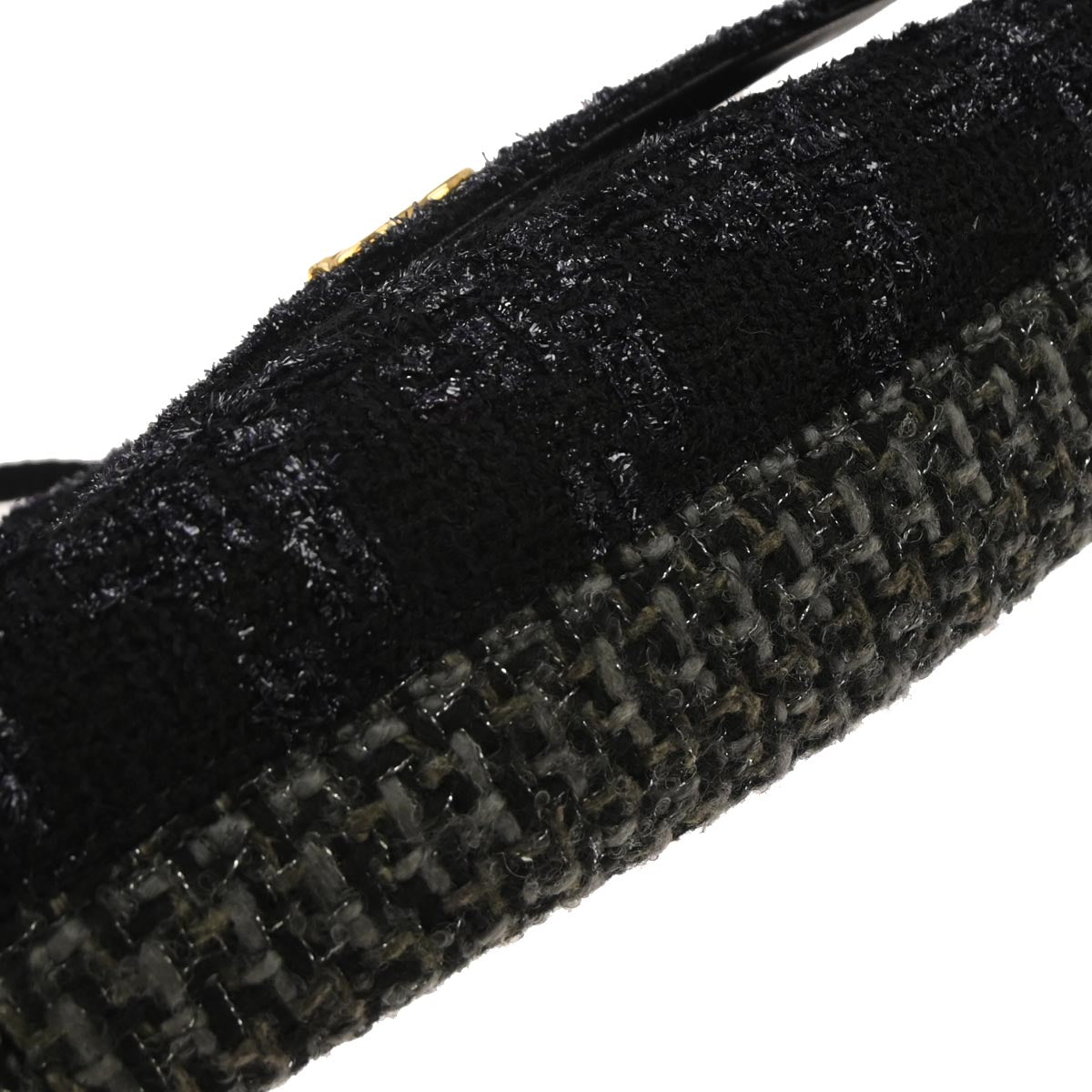 Chanel Black Tweed Double Sided Shoulder Bag