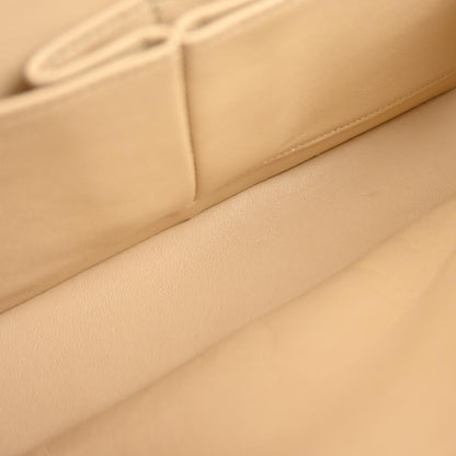 Chanel Beige Caviar Skin Medium Classic Double Flap Shoulder Bag