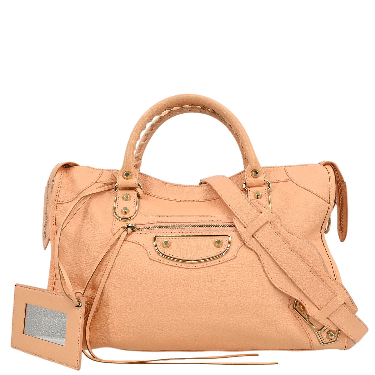 Balenciaga Pink Metallic Edge Classic City Shoulder Handbag