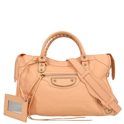 Balenciaga Pink Metallic Edge Classic City Shoulder Handbag
