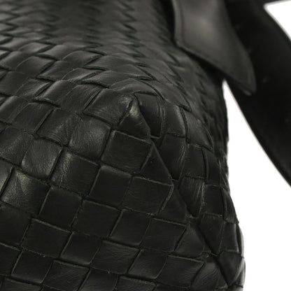 Bottega Veneta Black Calfskin Intrecciato Messenger Bag