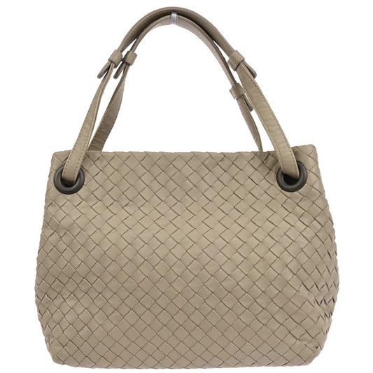 Bottega Veneta Gray Lambskin Intrecciato Tote Bag
