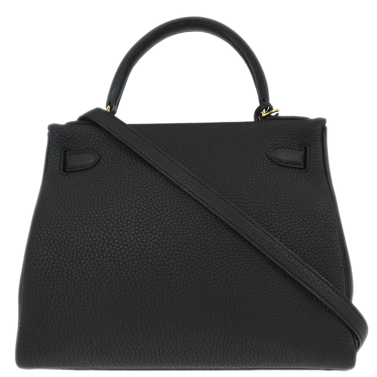 Hermes Black Togo Kelly 28 Retourne 2way Shoulder Handbag
