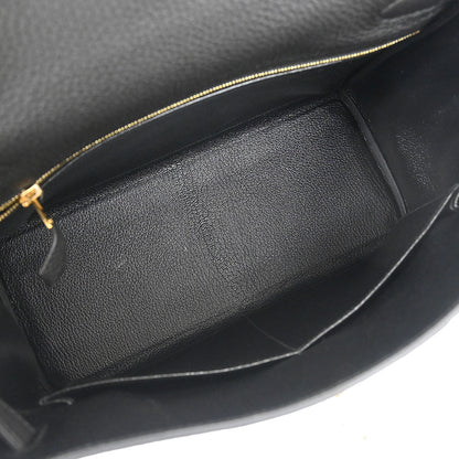 Hermes Black Togo Kelly 28 Retourne 2way Shoulder Handbag