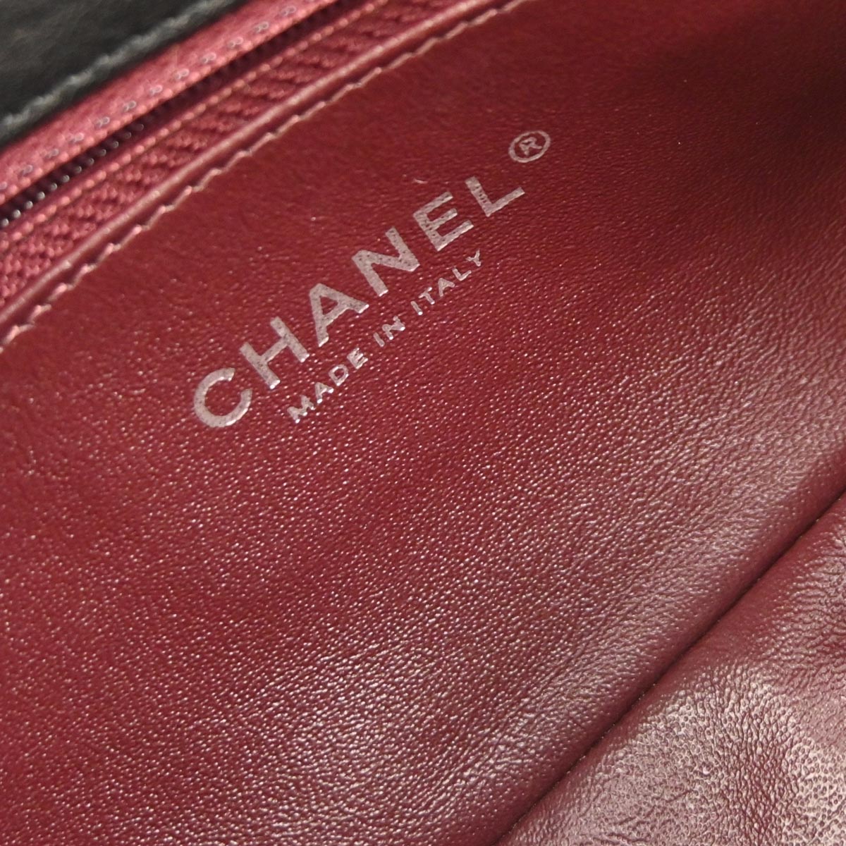 Chanel Black Calfskin Studded Single Flap Shoulder Bag