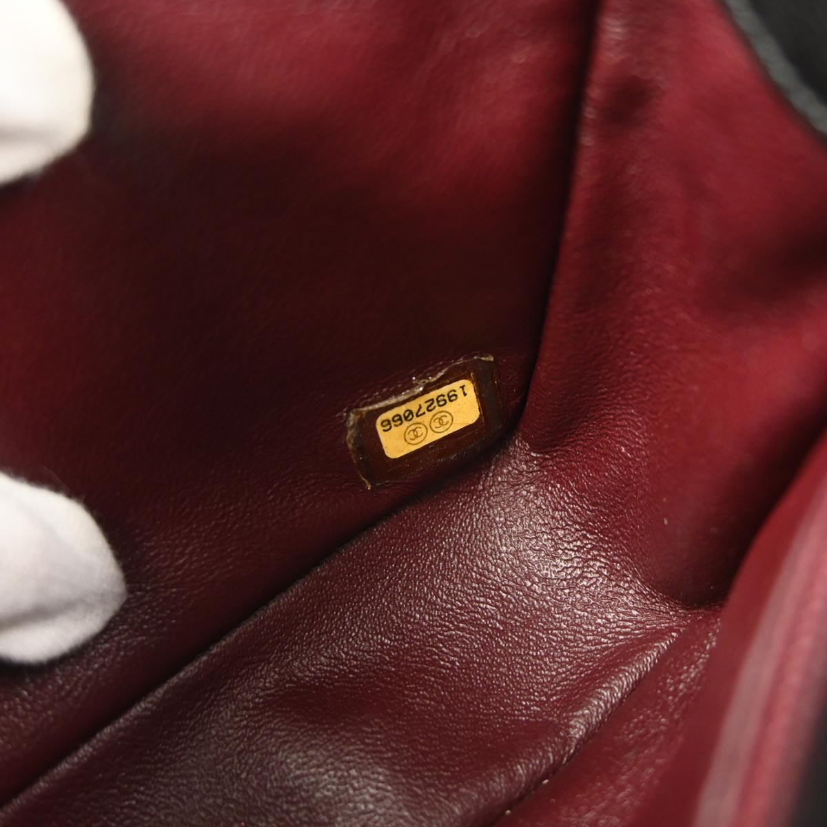 Chanel Black Calfskin Studded Single Flap Shoulder Bag