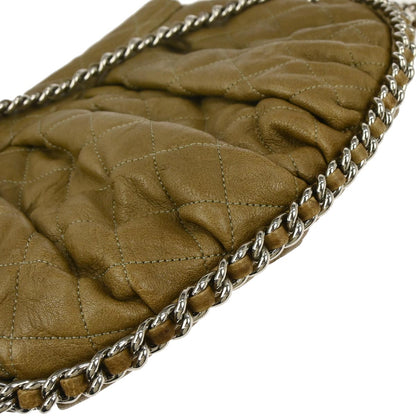 Chanel Brown Calfskin Chain Around Shoulder Bag
