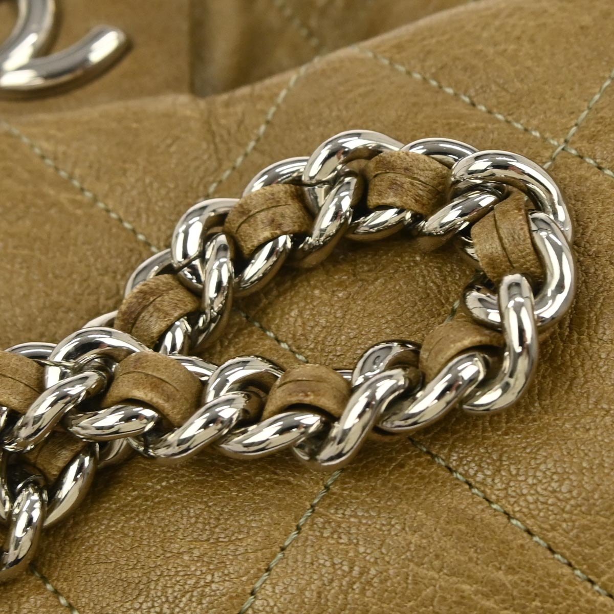 Chanel Brown Calfskin Chain Around Shoulder Bag