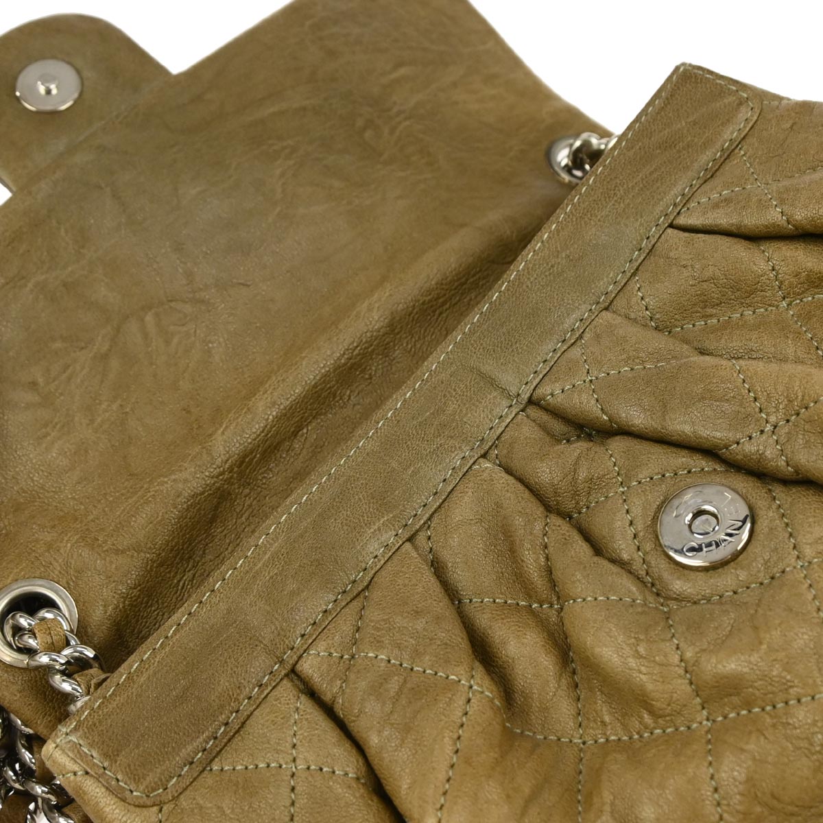 Chanel Brown Calfskin Chain Around Shoulder Bag