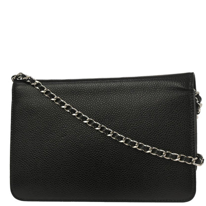 Chanel Black Caviar Skin Timeless WOC Wallet on Chain Bag