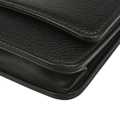 Chanel Black Caviar Skin Timeless WOC Wallet on Chain Bag