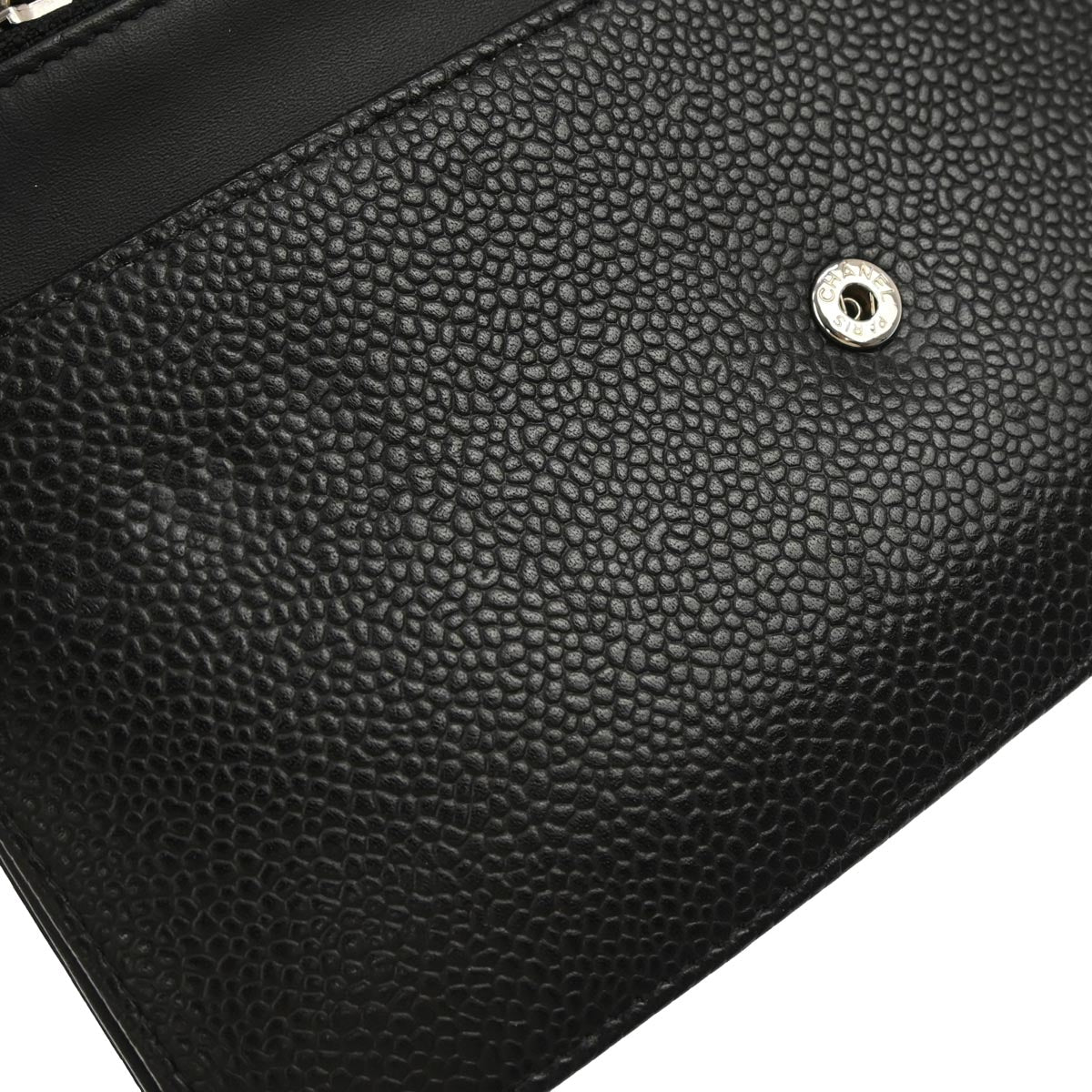 Chanel Black Caviar Skin Timeless WOC Wallet on Chain Bag