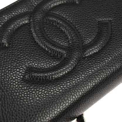 Chanel Black Caviar Skin Timeless WOC Wallet on Chain Bag