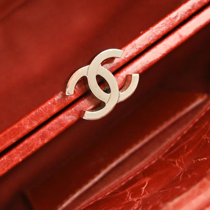 Chanel Red Patent Leather Medium Mademoiselle Bowling Bag