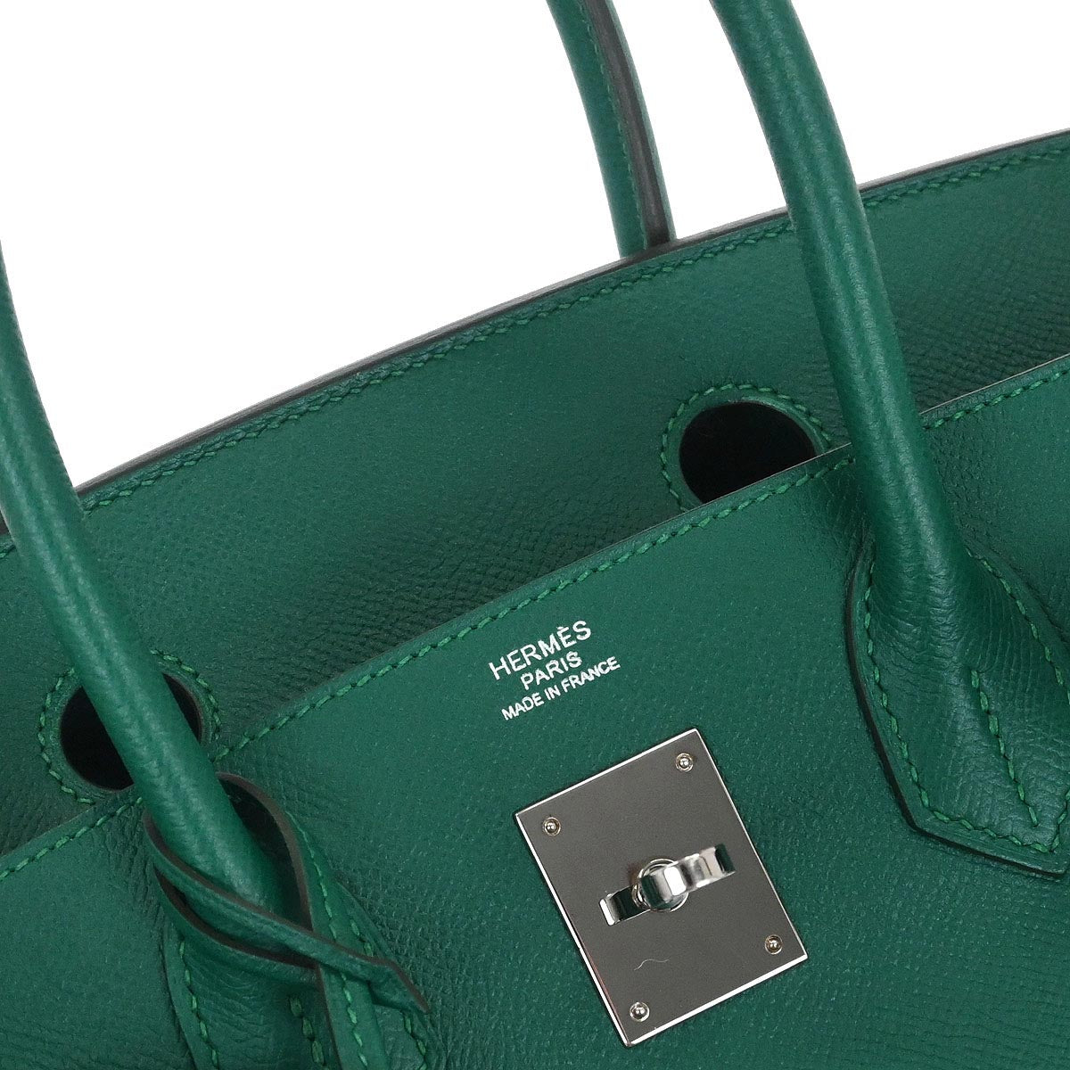 Hermes Malachite Epsom Birkin 30 Handbag