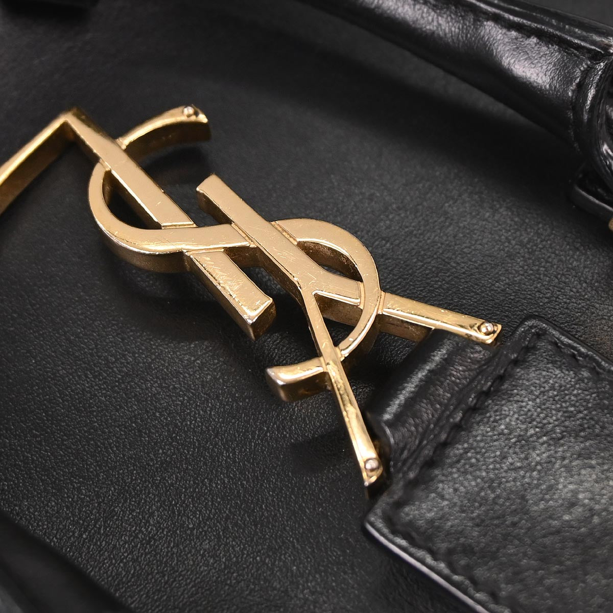 Saint Laurent Black Baby Cabas 2way Handbag